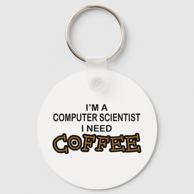 Porte-clés Besoin de café - Informaticien (Recto)
