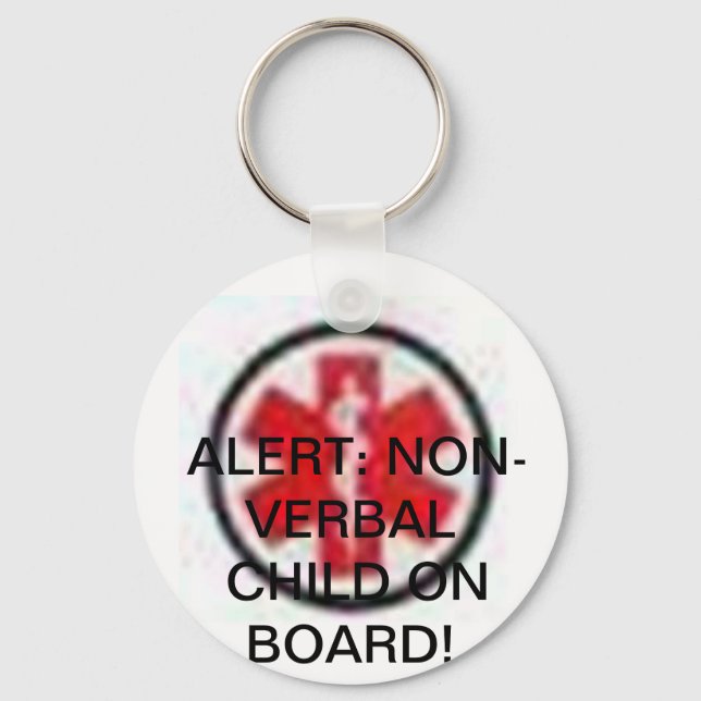 PORTE-CLÉS BESOINS SPÉCIAUX ENFANT À BORD PORTE - CLÉ! (Recto)