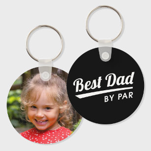 Porte-clés Best Dad By Par Custom Photo pour enfants Black Go