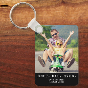 Porte-clés BEST DAD EVER 2 Photos Personnalisées
