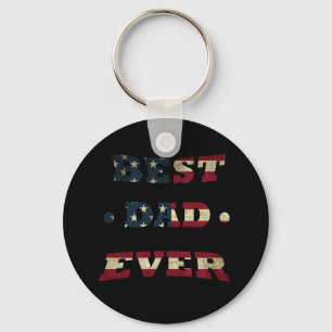 Porte-clés best dad ever with us american flag