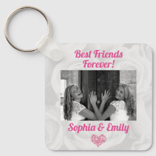 Porte-clés Best Friends Besties BFF Ajouter des noms de photo