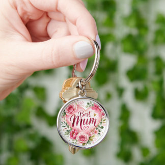 Porte-clés Best Mum Aquarell Blumenherz Design