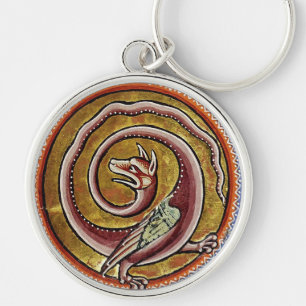 PORTE-CLÉS BESTIAIRE MÉDIÉVAL, SNAKE DRAGON CIRCLES