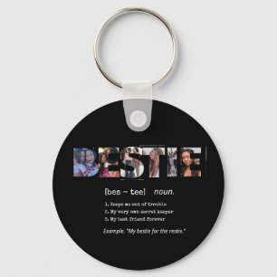 Porte-clés Bestie moderne BFF Best Friends Photo Collage mign