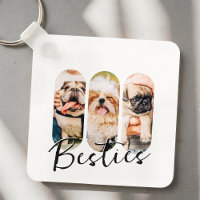 Besties Animal simple moderne Jouer Trois photos