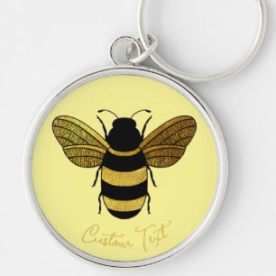 PORTE-CLÉS BEYER JAUNE BLACK OR BOMBLEBEE INSECT BEE
