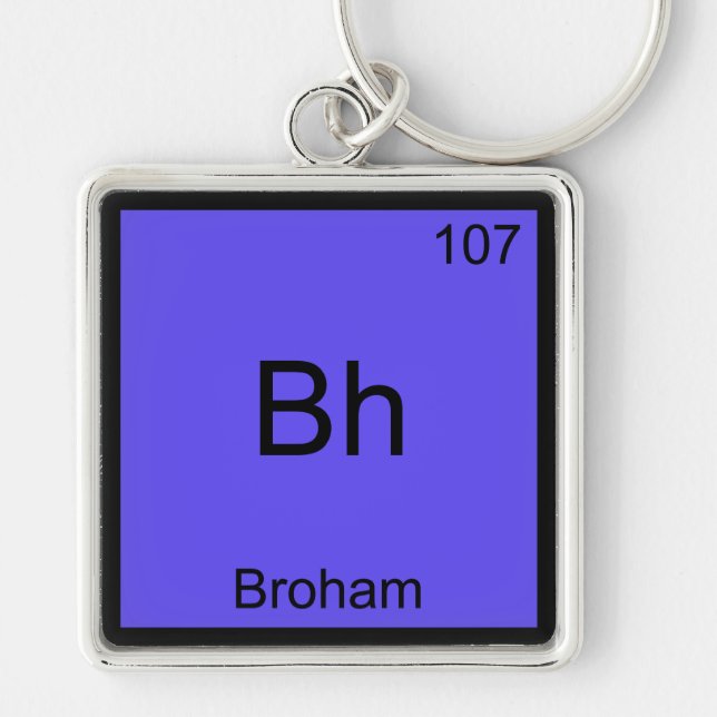 Porte-clés Bh - Broham Funny Chimie Élément Symbole Tee (Devant)