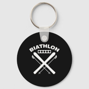 Porte-clés Biathlon Ski Ski Sports d'hiver Ski de fond