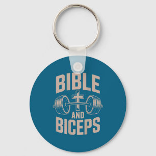 Porte-clés Bible & Biceps Gym Entraînement chrétien Haltère 