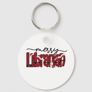 Porte-clés Bibliothèque Joyeuse Librairie de Noël Lover