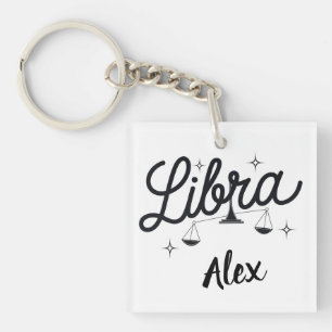 Porte-clés Bibliothèque personnalisée Zodiac Sign Art
