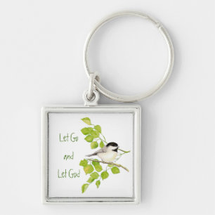 Porte-clés Bichadee mignon "Let Go & Let God" Bird Nature