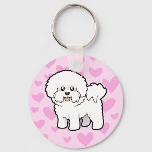 Porte-clés Bichon Frise Love