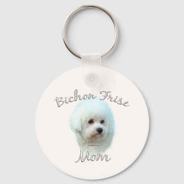 Porte-clés Bichon Frise Maman 2 (Recto)