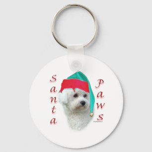 Porte-clés Bichon Frise Père Noël Paws
