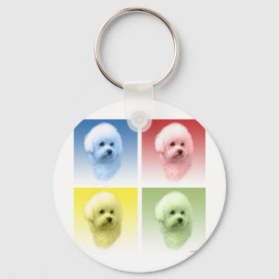 Porte-clés Bichon Frise Pop Art