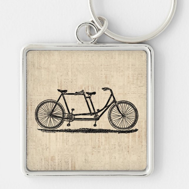 Porte-clés Bicyclette en tandem Bicyclette à deux personnes V (Devant)