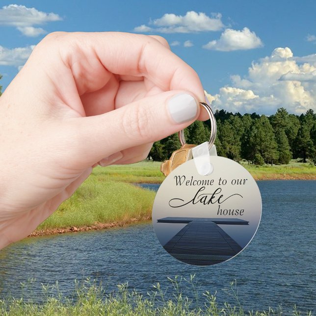 Porte-clés Bienvenue à Our Lake House Rental Property Vacance (Créateur téléchargé)