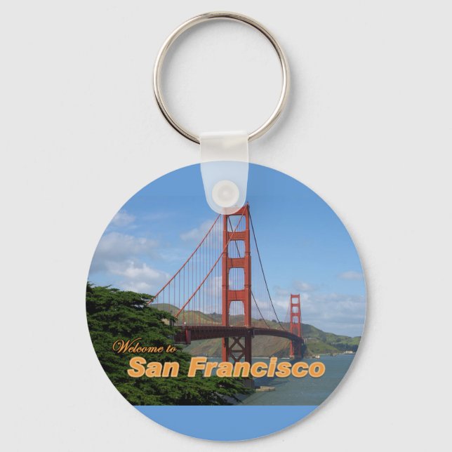 Porte-clés Bienvenue à San Francisco - Golden Gate Bridge (Recto)