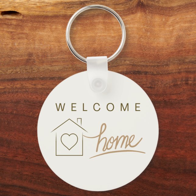 Porte-clés Bienvenue Accueil Immobilier Client Budget minimal (Recto)