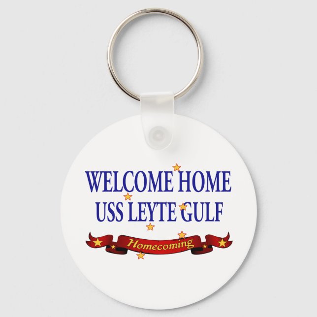 Porte-clés Bienvenue Accueil USS Leyte Golfe (Recto)