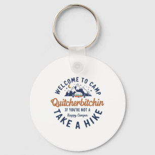 Porte-clés Bienvenue au camp Quitcherin drôle vintage