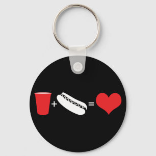 Porte-clés bière + hot dogs = amour