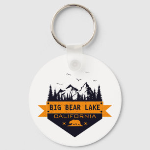 Porte-clés Big Bear Lake California - Nom personnalisé Porte 