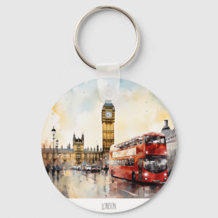 Porte-clés Big Ben et bus rouge à Londres