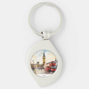 Porte-clés Big Ben et bus rouge à Londres