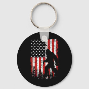 Porte-clés Bigfoot 4 juillet Drapeau Américain Patriotique Ro