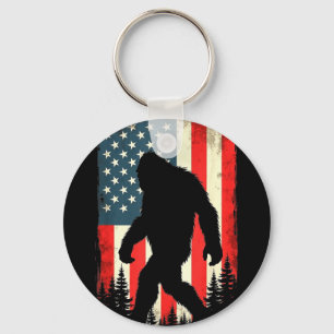 Porte-clés Bigfoot drapeau américain patriotique quatrième ju
