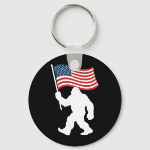 Porte-clés Bigfoot Drapeau Américain Sasquatch Patriotique Ét