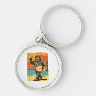 Porte-clés Bigfoot drôle Aloha Hawaïen Surf Tropical Plage de
