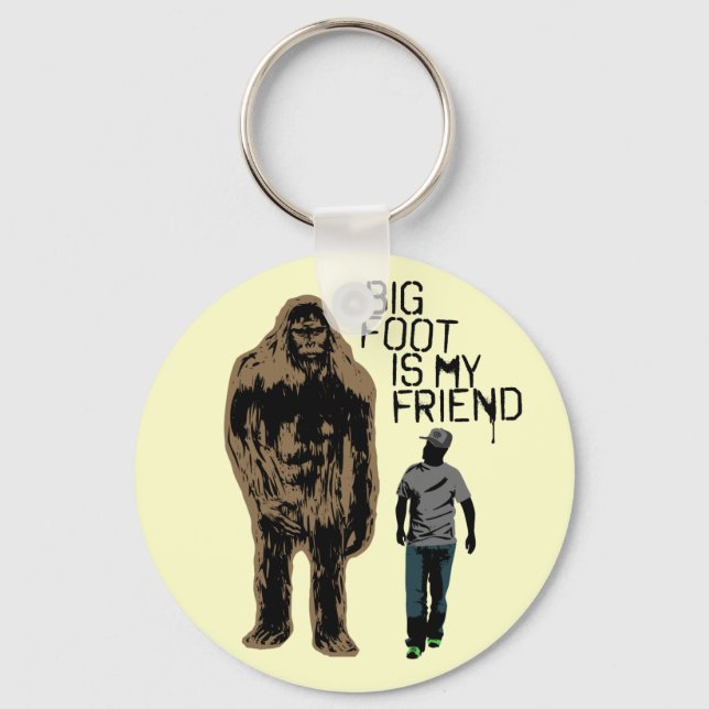Porte-clés Bigfoot est mon ami (Recto)