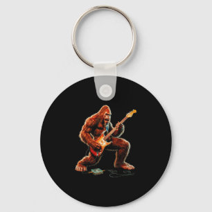 Porte-clés Bigfoot jouant de la guitare électrique guitariste