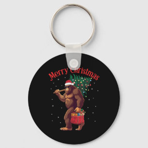 Porte-clés Bigfoot Joyeux Noël Arbre Lumières Sasquatatch Noë