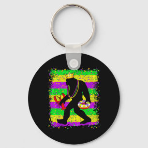 Porte-clés Bigfoot Mardi Gras Sasquatch Drôle Hommes Enfants 