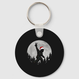 Porte-clés Bigfoot Père Noël Feux d'arbre de Noël Funky Noël