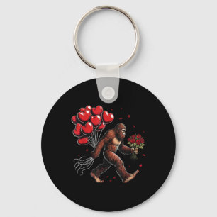 Porte-clés Bigfoot Valentines Jour Drôle Sasquatch Coeurs Aim