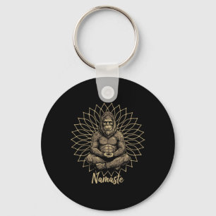 Porte-clés Bigfoot Yoga Namaste Méditation Design Zen