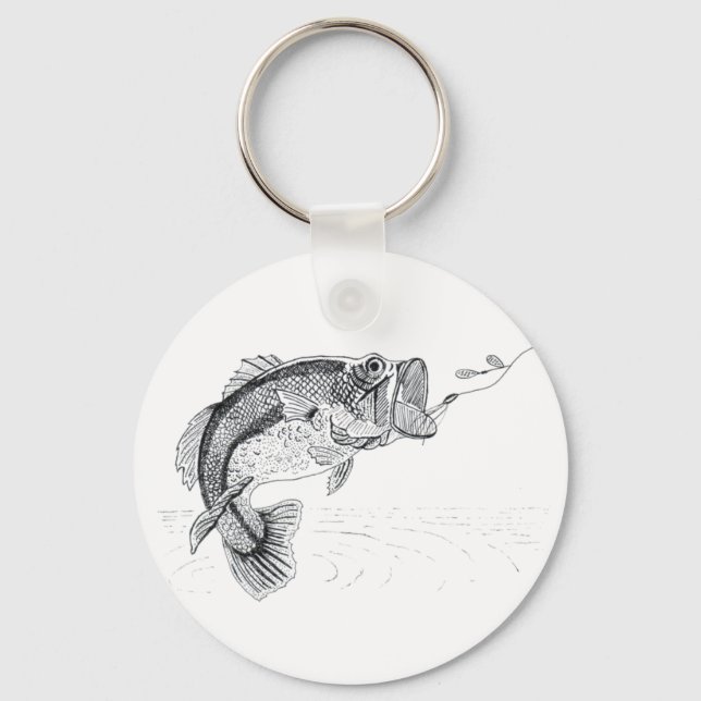 Porte-clés Bigmouth, achigan à grande bouche — Big Fish après (Recto)