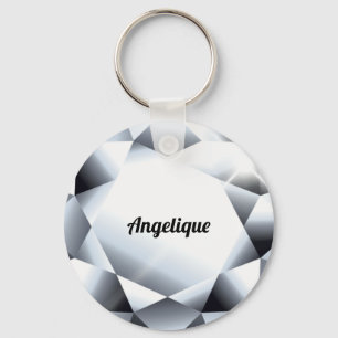 Porte-clés Bijou en pierre de diamant rond bling