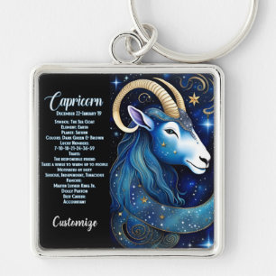 Porte-clés Bijou personnalisé Galaxie Zodiac Capricorne