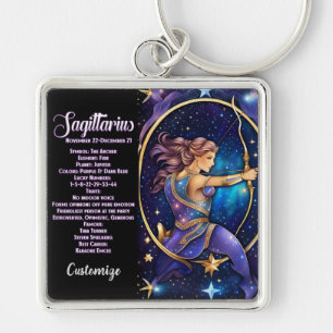 Porte-clés Bijou personnalisé Galaxie Zodiac Sagittaire