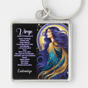 Porte-clés Bijou personnalisé Galaxie Zodiac Virgo