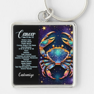 Porte-clés Bijou personnalisé Galaxie Zodiaque Cancer