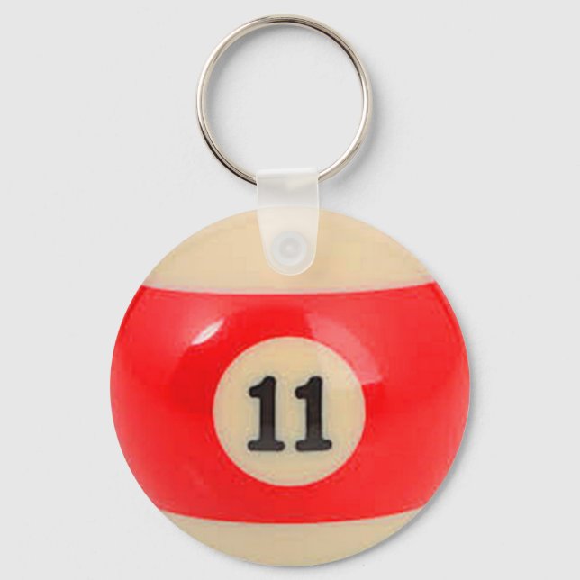 Porte-clés Bijoux design de boule de piscine "11 Ball" (Recto)
