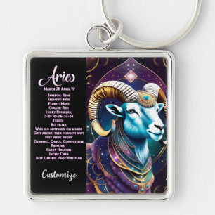 Porte-clés Bijoux personnalisés Galaxie Zodiac Aries